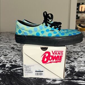 Vans David Bowie Teal and Blue Polka Dot Sneakers